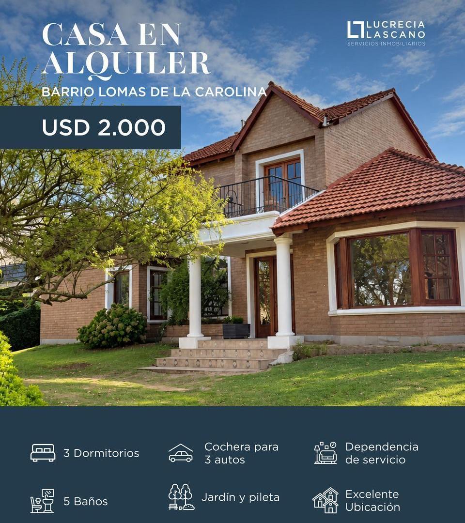 Foto de Casa en alquiler de tres dormitorios en Country Lomas de la Carolina, imagen 1
