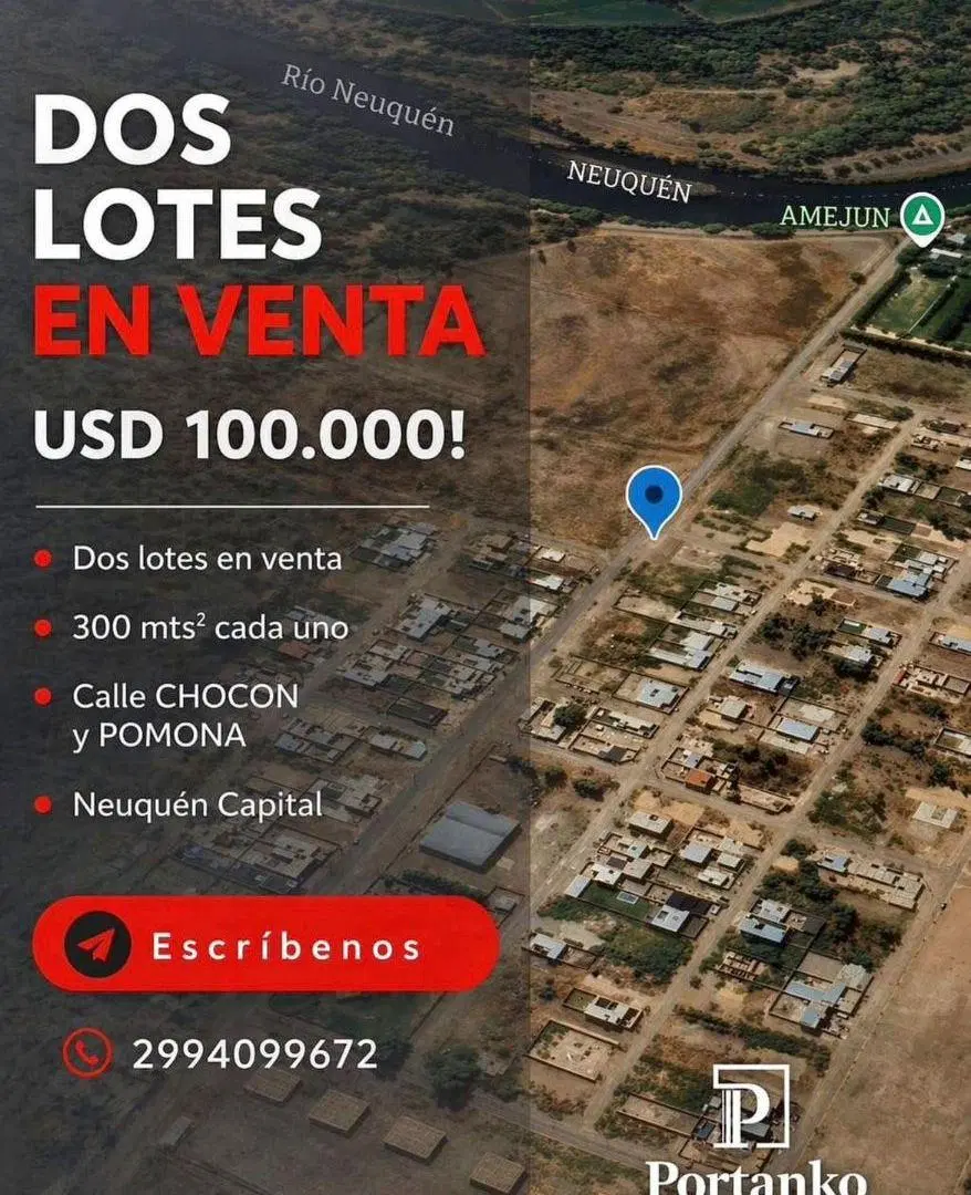 Venta Lotes 300 mts2 C/U 5