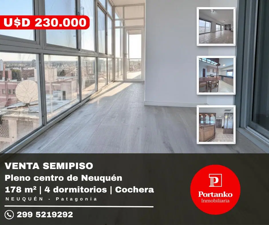 VENTA SEMIPISO 4 DORMITORIOS/ COCHERA 1