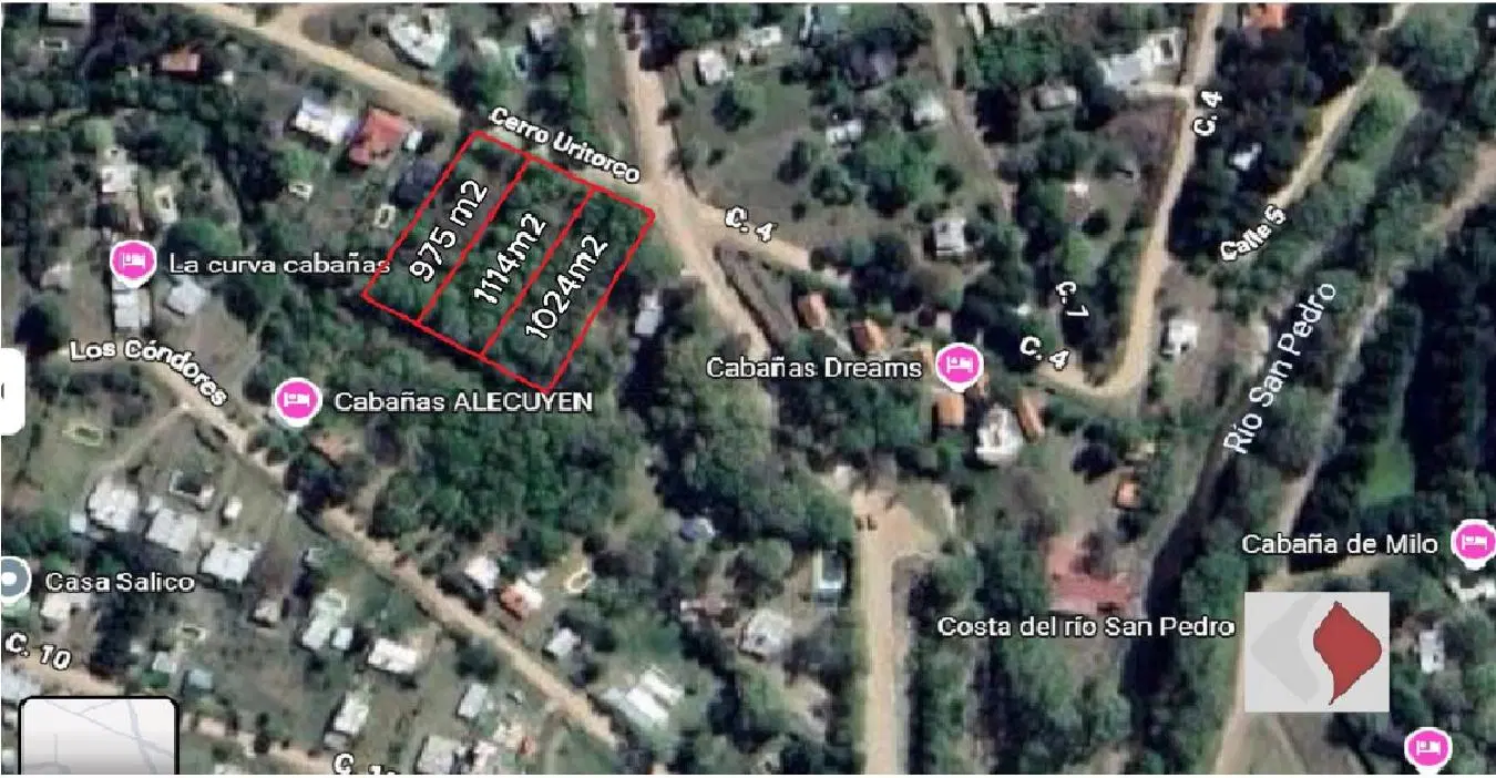 3 LOTES CONTINUOS 1000m2 c/u - ESCRITURA - LOTES EN VENTA - RIO SAN PEDRO 2