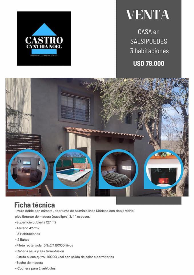 Vendo Casa en Salsipuedes 4