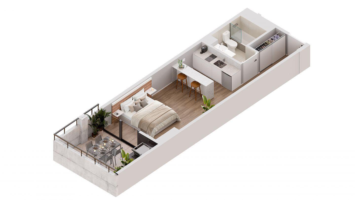 Foto de Venta de Departamento monoambiente con balcon y parrilla en Barracas, imagen 5