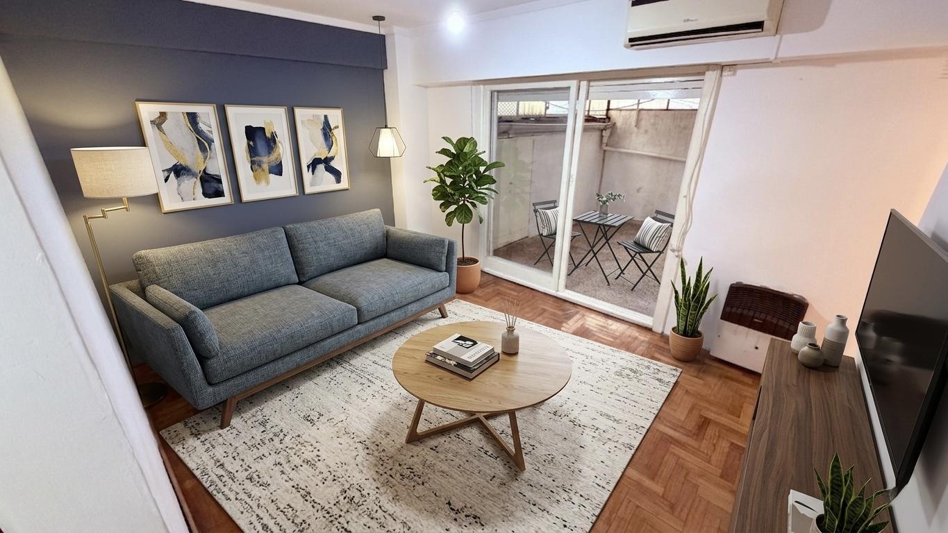 Alquiler Departamento 3 ambientes con patio en Villa Pueyrredon