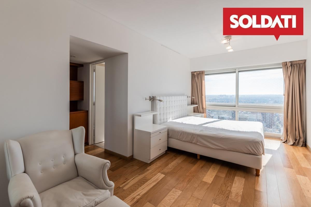 Torre Centennial Piso Alto - 3 Dorm. y Dep. en Venta - con Renta - 2 Cocheras - Nuñez 5