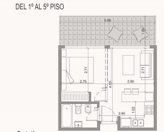 Venta - Departamento - Monoambiente al frente  con gran  balcón  - Florida- Vicente Lopez