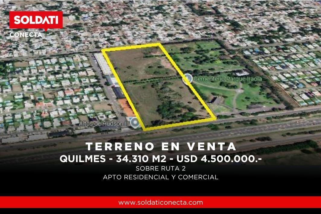 Foto de Terreno sobre Ruta 2 en Venta - Quilmes, imagen 1