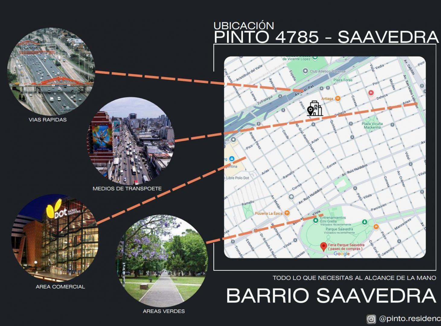 Departamento en Saavedra 2 ambientes con patio contrafrente - Venta