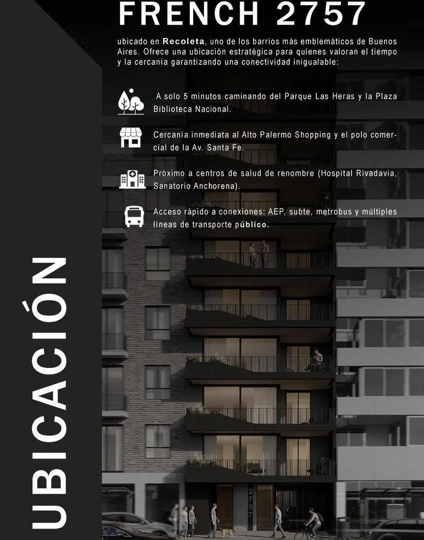 Depto 1 Ambientes en Venta - Recoleta 2