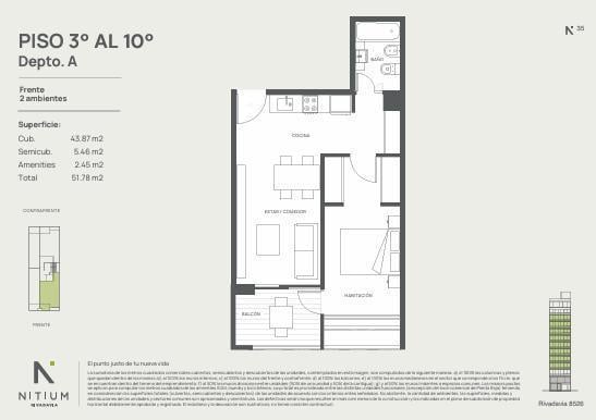 2 ambientes en Venta - Floresta - cochera opcional