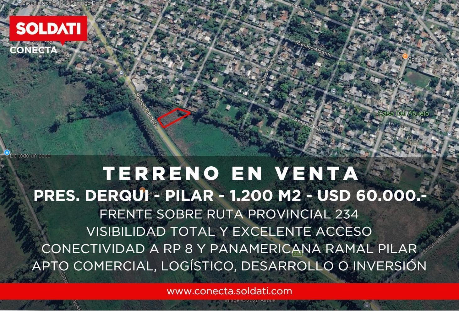 Foto de Terreno de 1200 m2 sobre Ruta 234 en Presidente Derqui, imagen 1