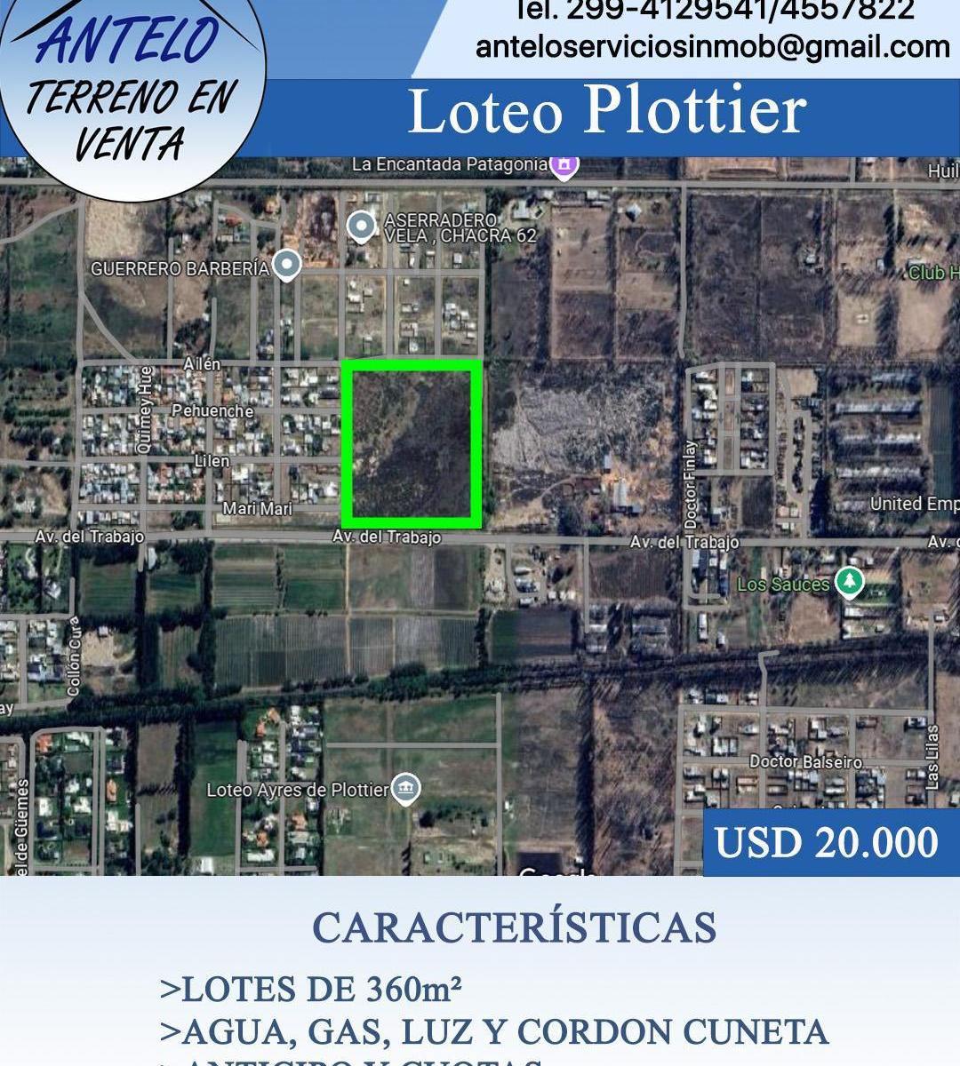 Loteo en Plottier - Av de Trabajo y Mari Mari - Terrenos Desde Usd20.000 5