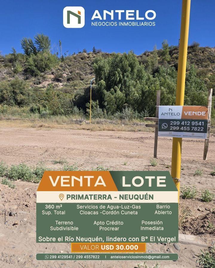Foto de Terrenos en venta en barrio residencial abierto Primaterra, Neuquén., imagen 1