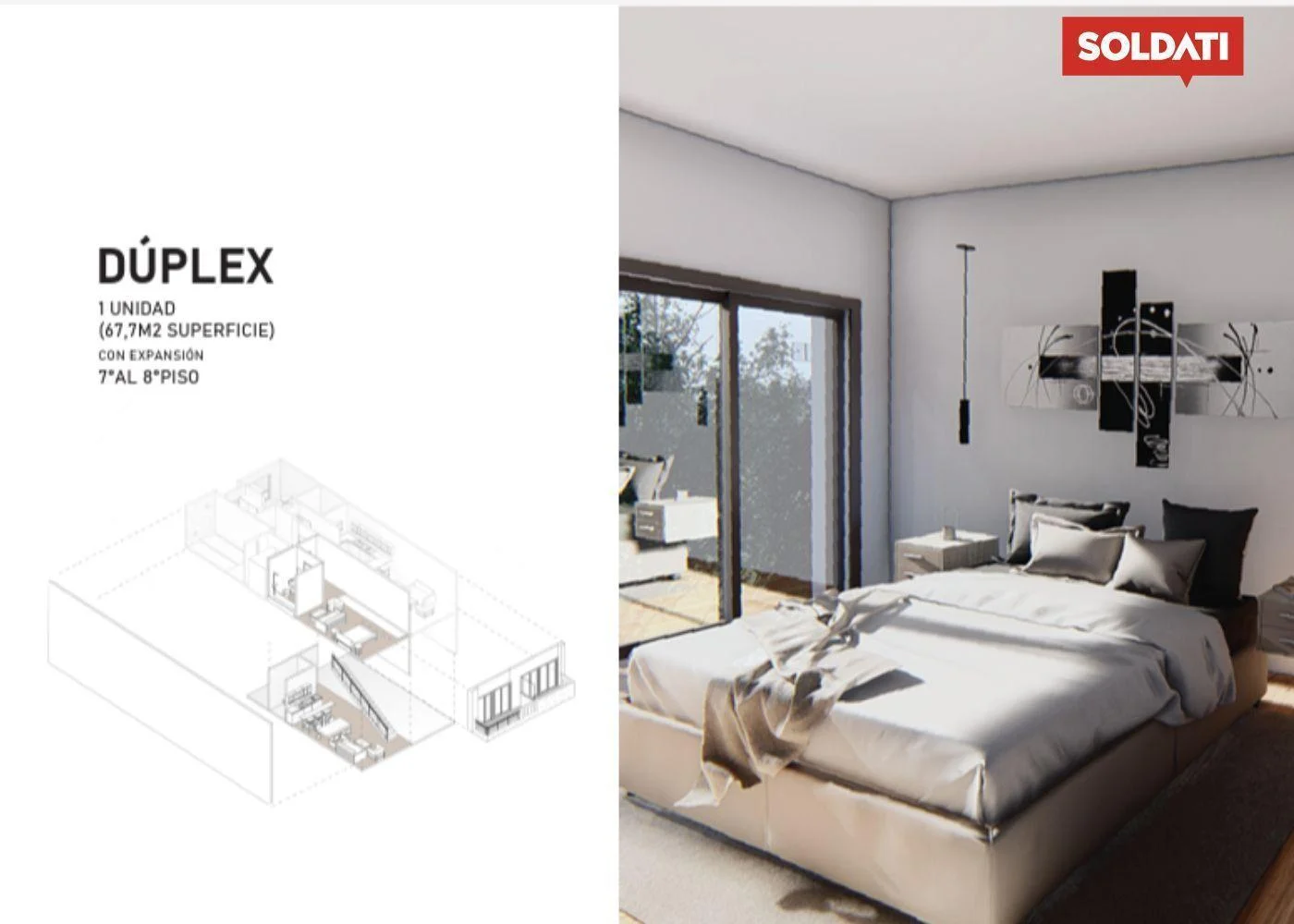 En venta Duplex en piso 7 en Belgrano.