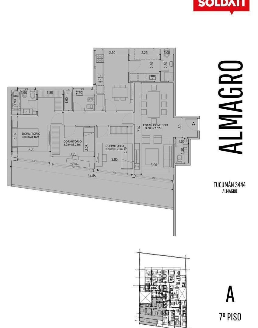 Foto de Departamento 4 ambientes con terraza al frente-Almagro, imagen 4