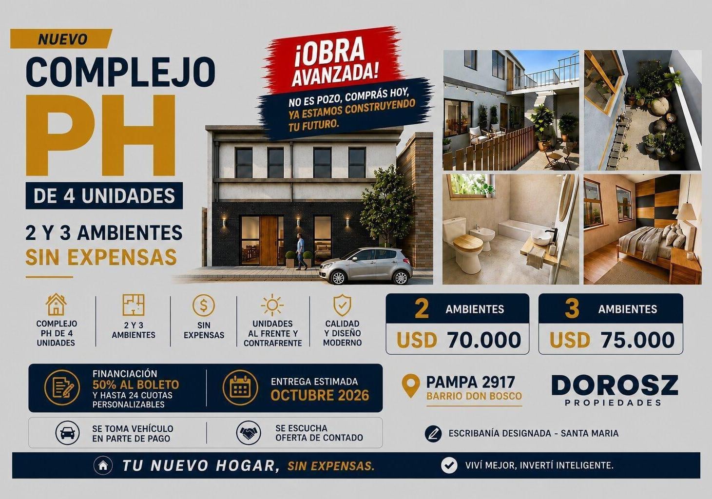Foto de PH 2 Ambientes a Estrenar – Barrio Don Bosco, imagen 1