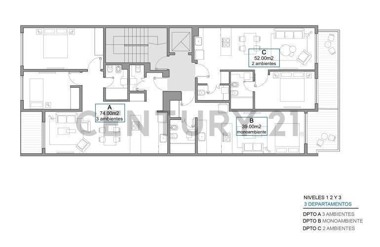 Foto de Departamento 3 ambientes en pozo en venta en Caballito, imagen 3