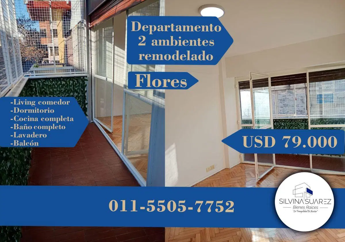 Hermoso departamento en venta 2 ambientes remodelado 2