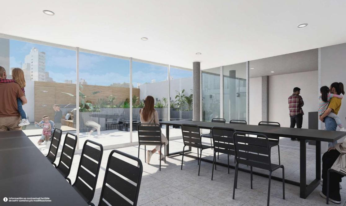 Lourdes | Departamento de 2 dormitorios al frente con balcón y amenities