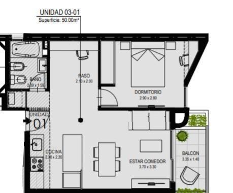 Centro | Departamento de 1 dormitorio con amenities