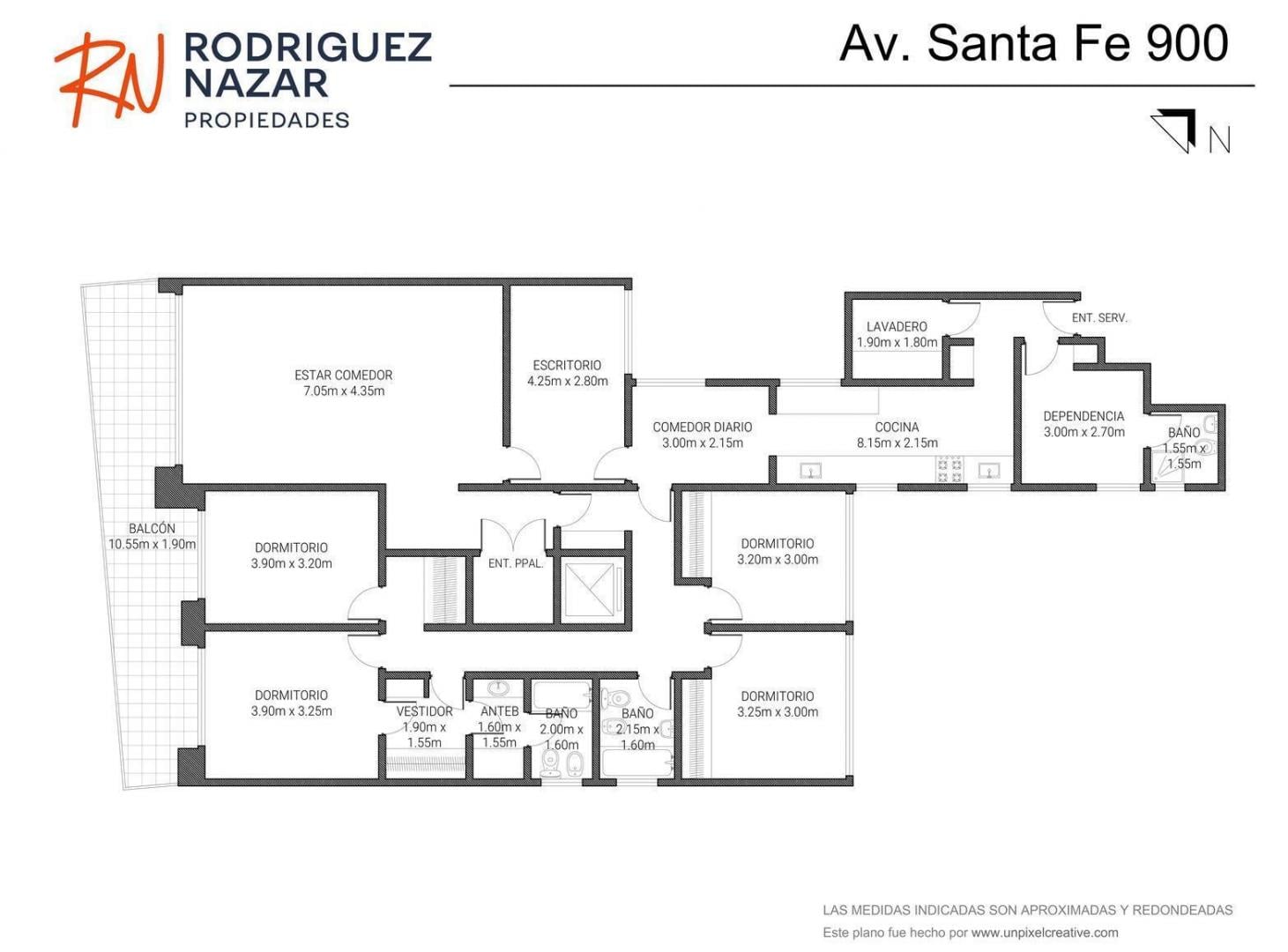 Venta de departamento de 5 ambientes en Retiro con cochera.