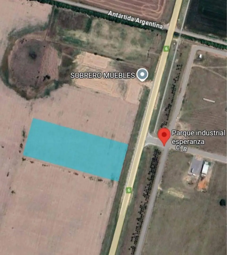 2 HECTAREAS SOBRE RUTA 6 FRENTE A PARQUE INDUSTRIAL ESPERANZA 1