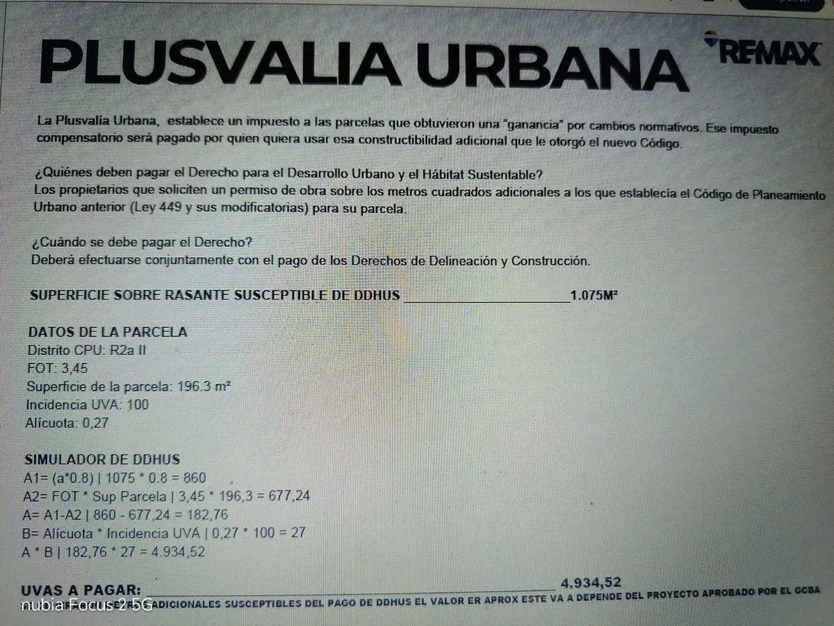 LOTE EN VENTA ALMAGRO DE 8.66 X 23.20 1 3