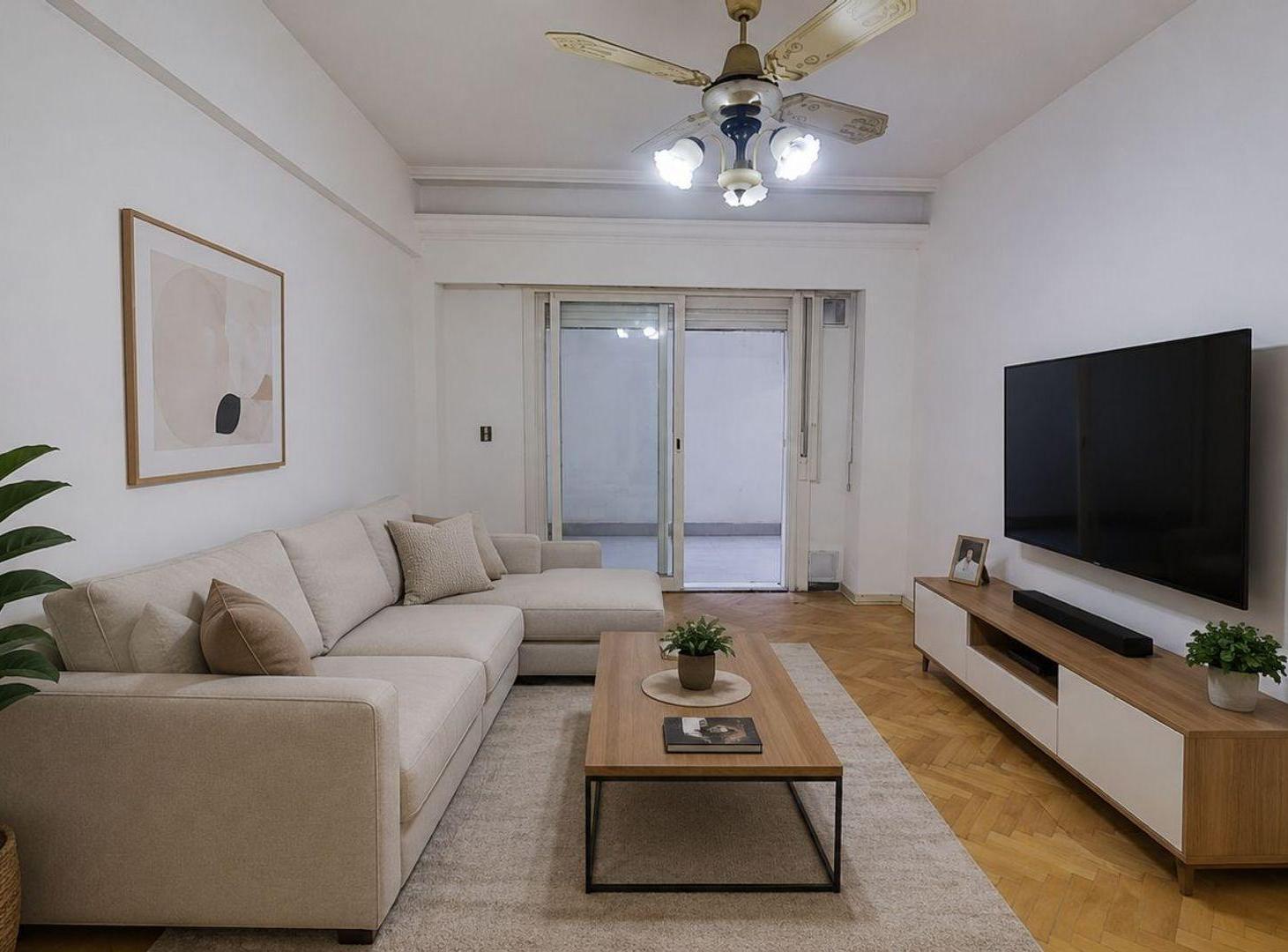 Venta de departamento 2 amb c/patio Apto Cred