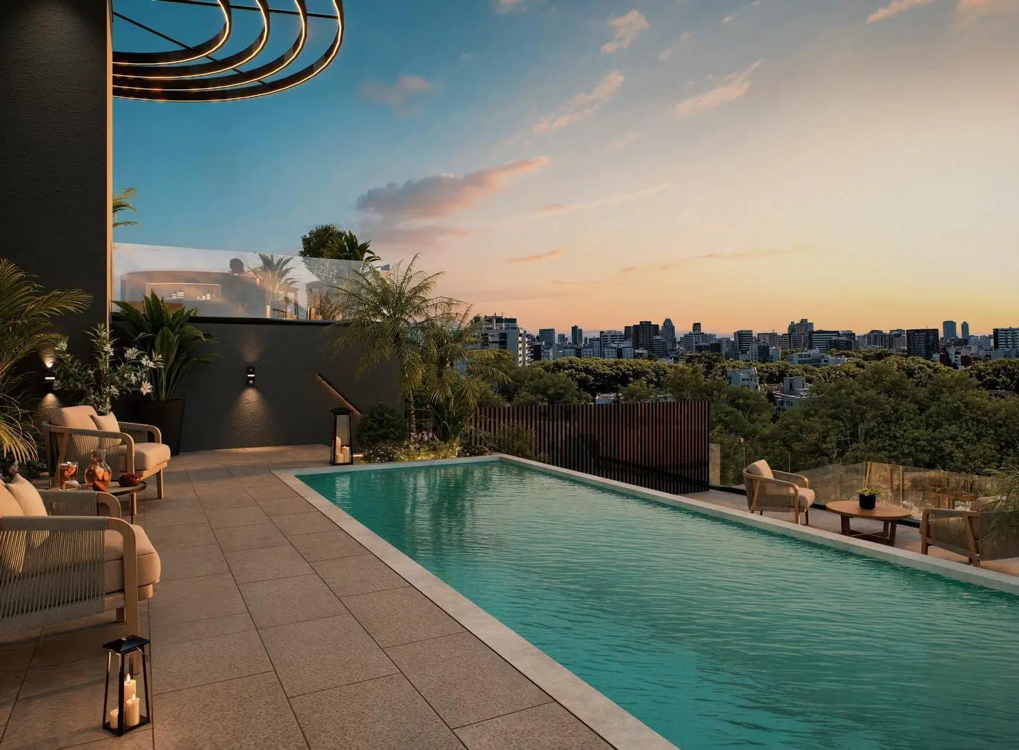 Departamento de 2 ambientes con parrilla y vista abierta en esquina full amenities. seguridad 24hs 4