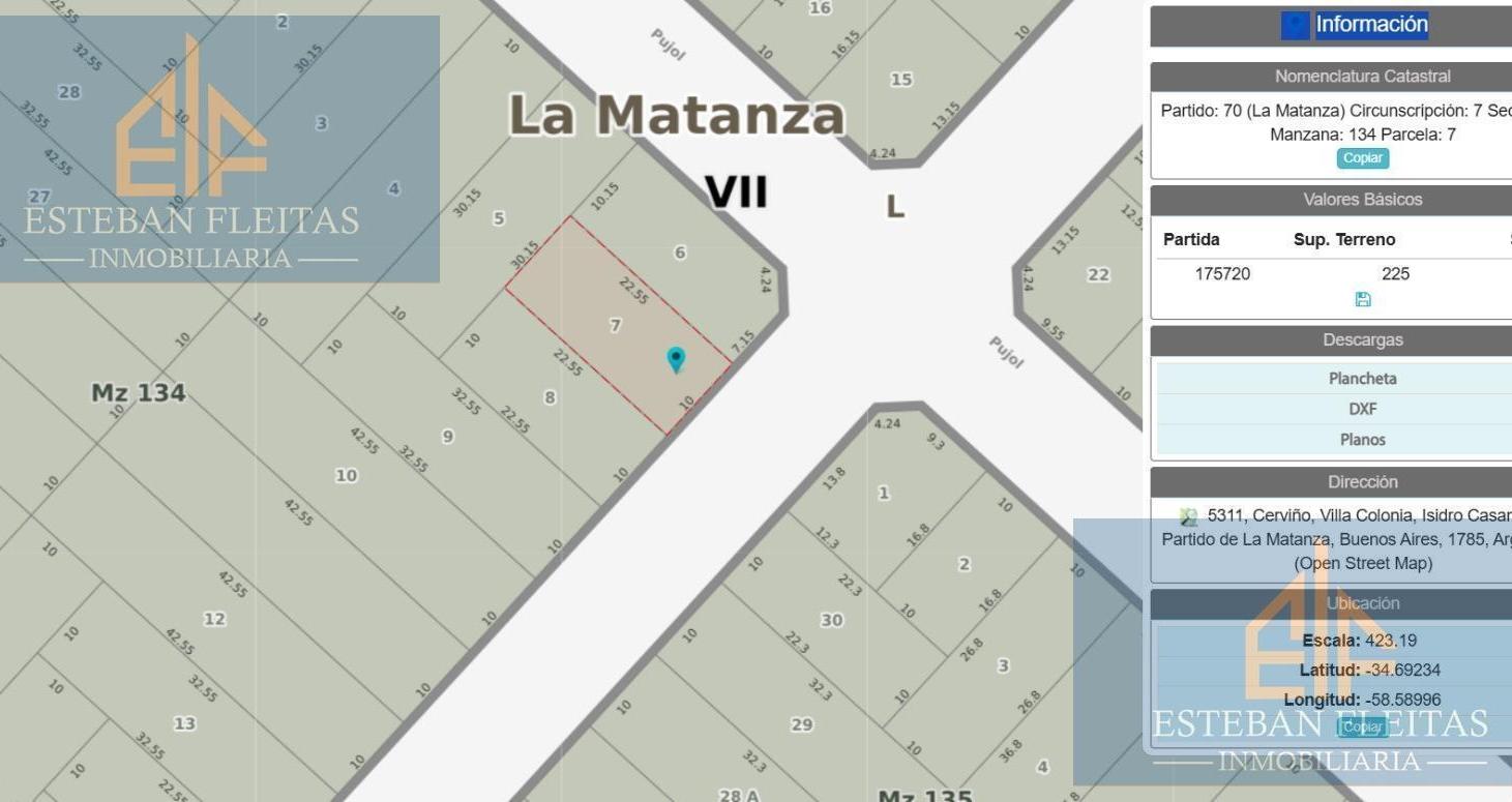 Foto de Venta lote de 225 M2 todo destino Zonificación U1a - Isidro Casanova, imagen 3