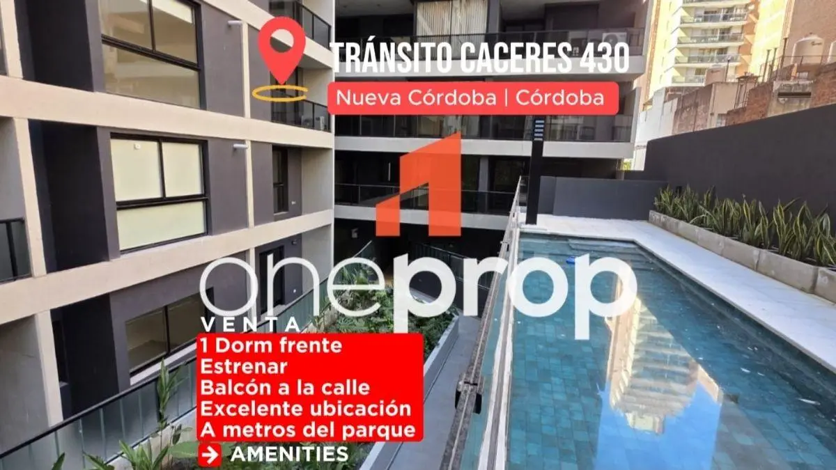 UNA AUTENTICA BOMBA! La figurita difícil 1 dorm frente con amenities en Nva Cba 2