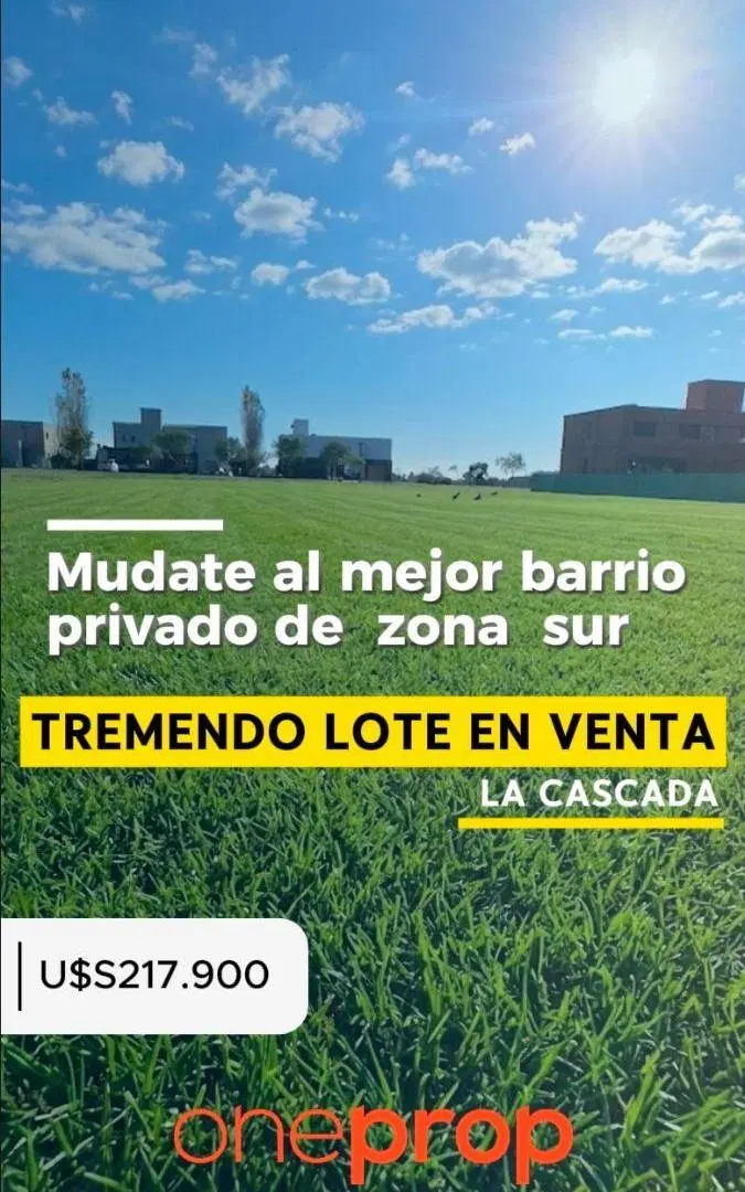 Tremendo lote en el barrio cerrado que mas revaloriza de zona sur! 1