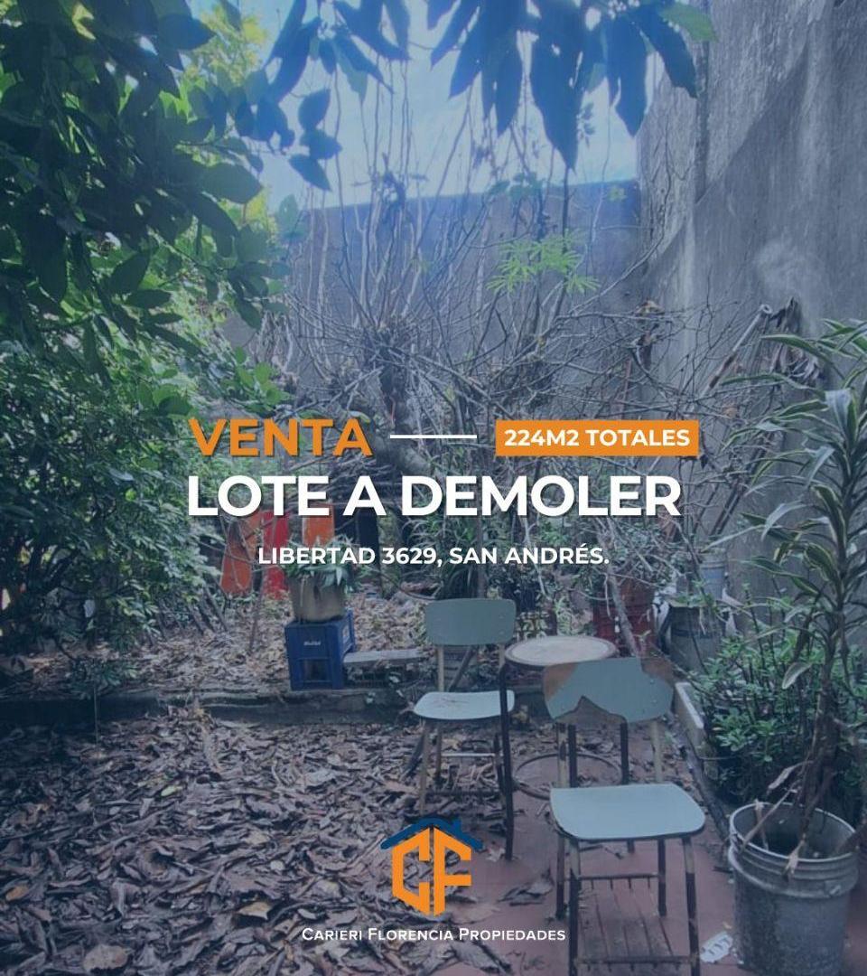 VENTA DE AMPLIO LOTE A DEMOLER EN SAN ANDRES