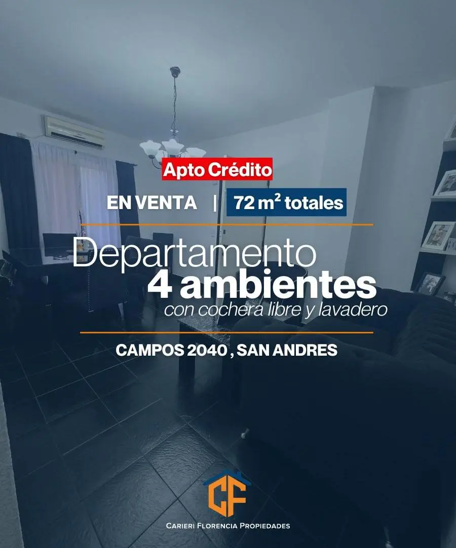 Venta De Departamento 4 Ambientes Con Cochera Libre Y Lavadero En San Martin 2