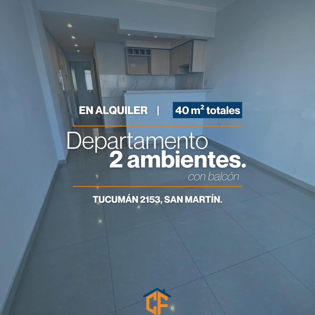 Departamento 2 Ambientes En Alquiler En San Martín Centro