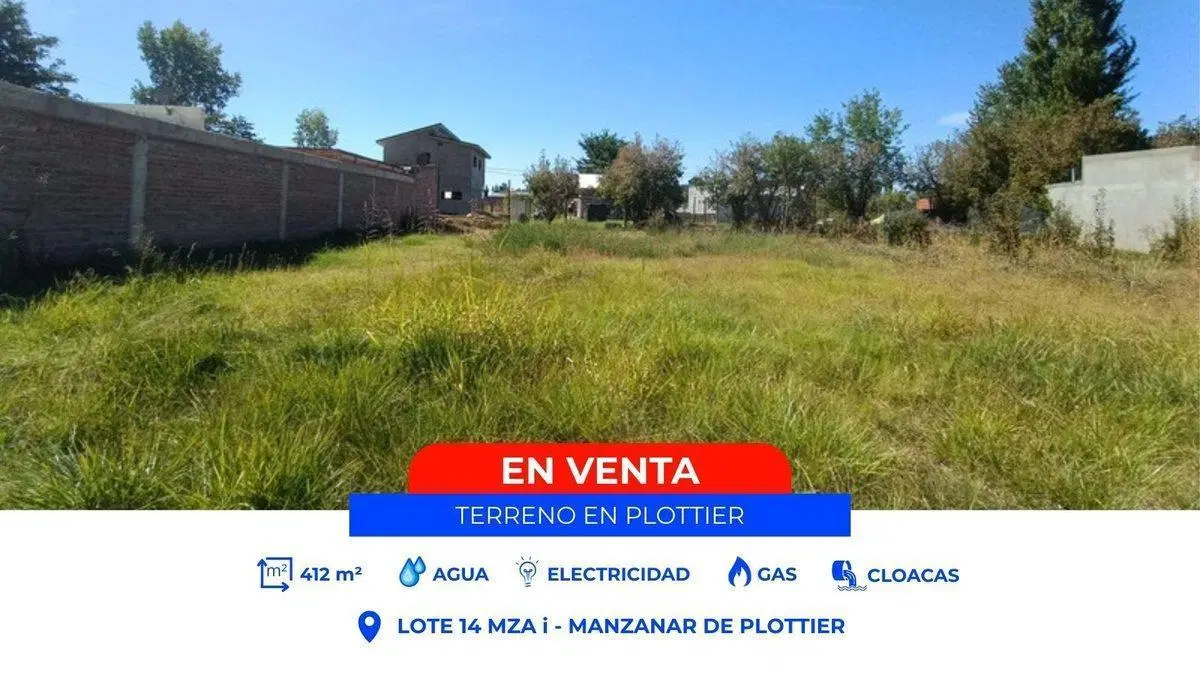 TERRENO EN VENTA B° MANZANAR DE PLOTTIER -PLOTTIER 2
