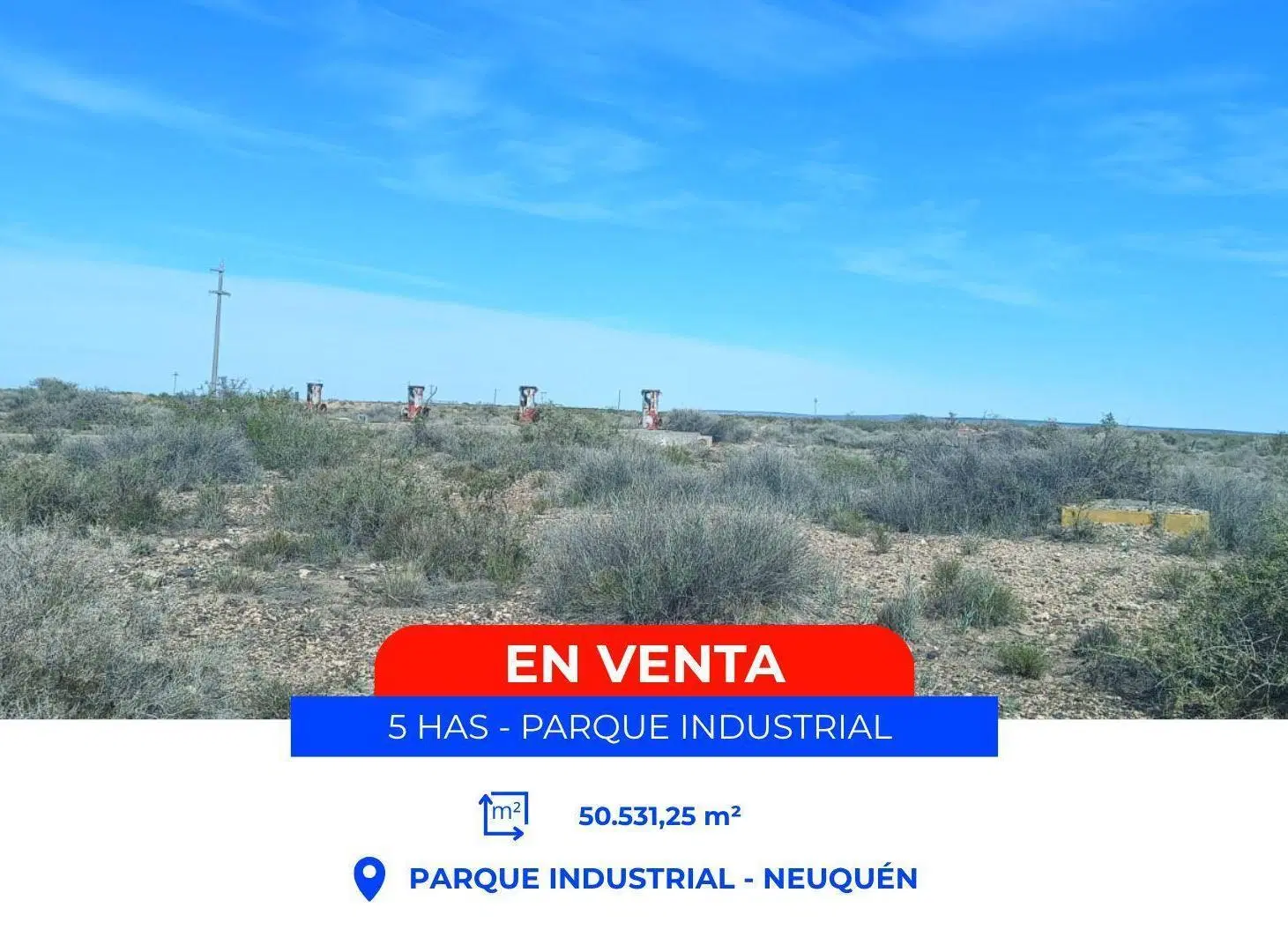EN VENTA 25 HECTÁREAS - PARQUE INDUSTRIAL NEUQUÉN 3