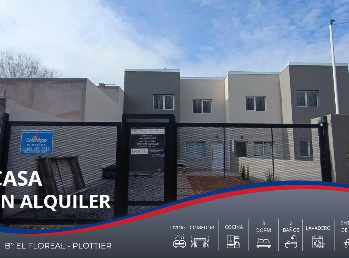 ALQUILER Duplex 3 dorm - B° El Floreal - PLOTTIER 5