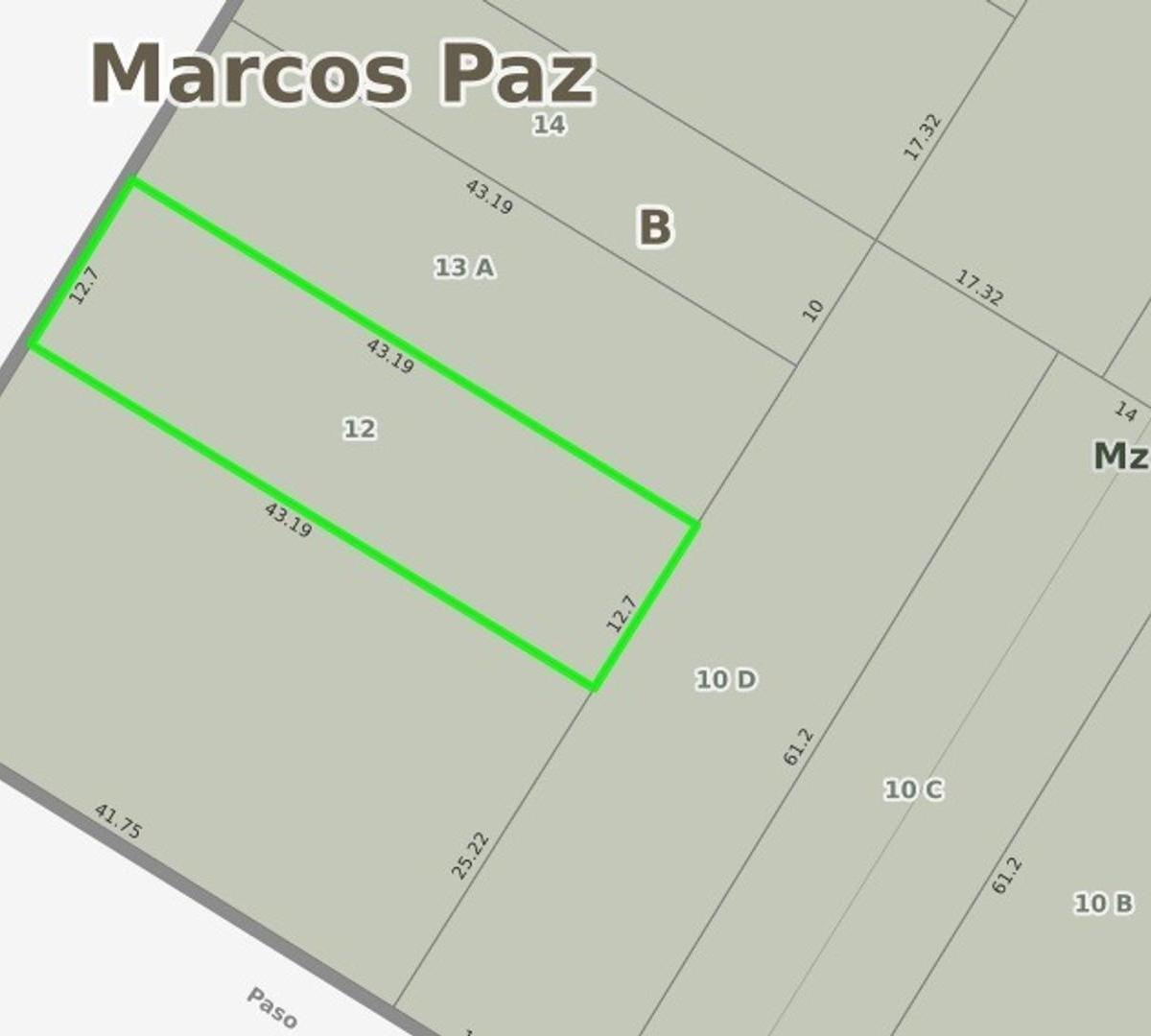 Lote Centrico en Marcos Paz. Ideal Desarrollo Inmobiliario! 3