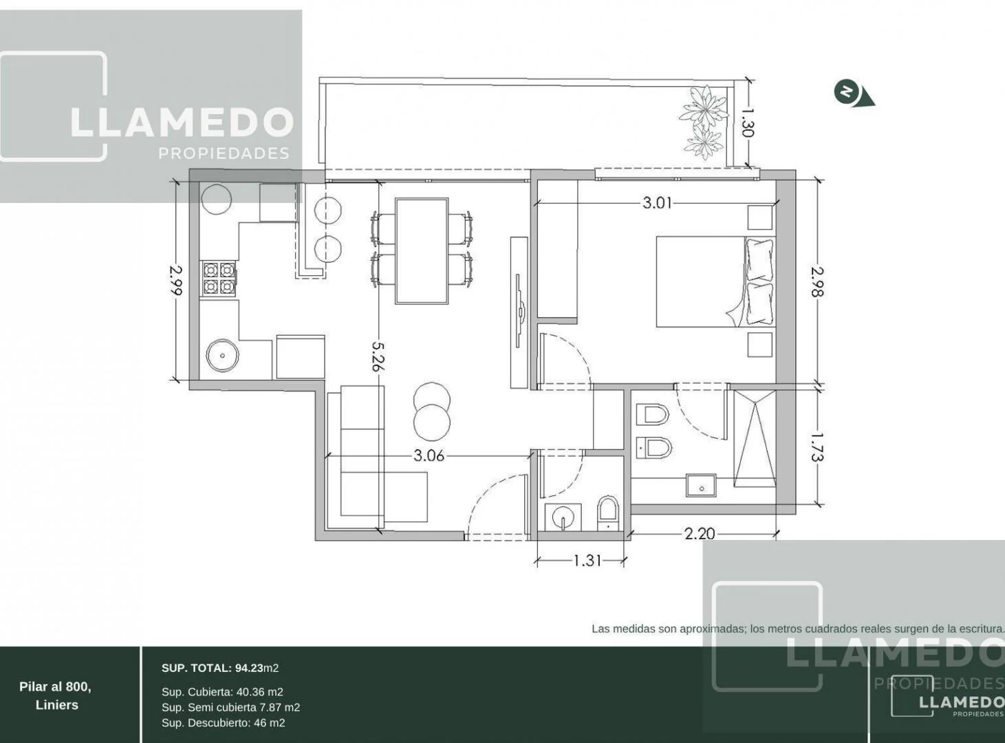 Venta de 2 ambientes a estrenar con Terraza privada