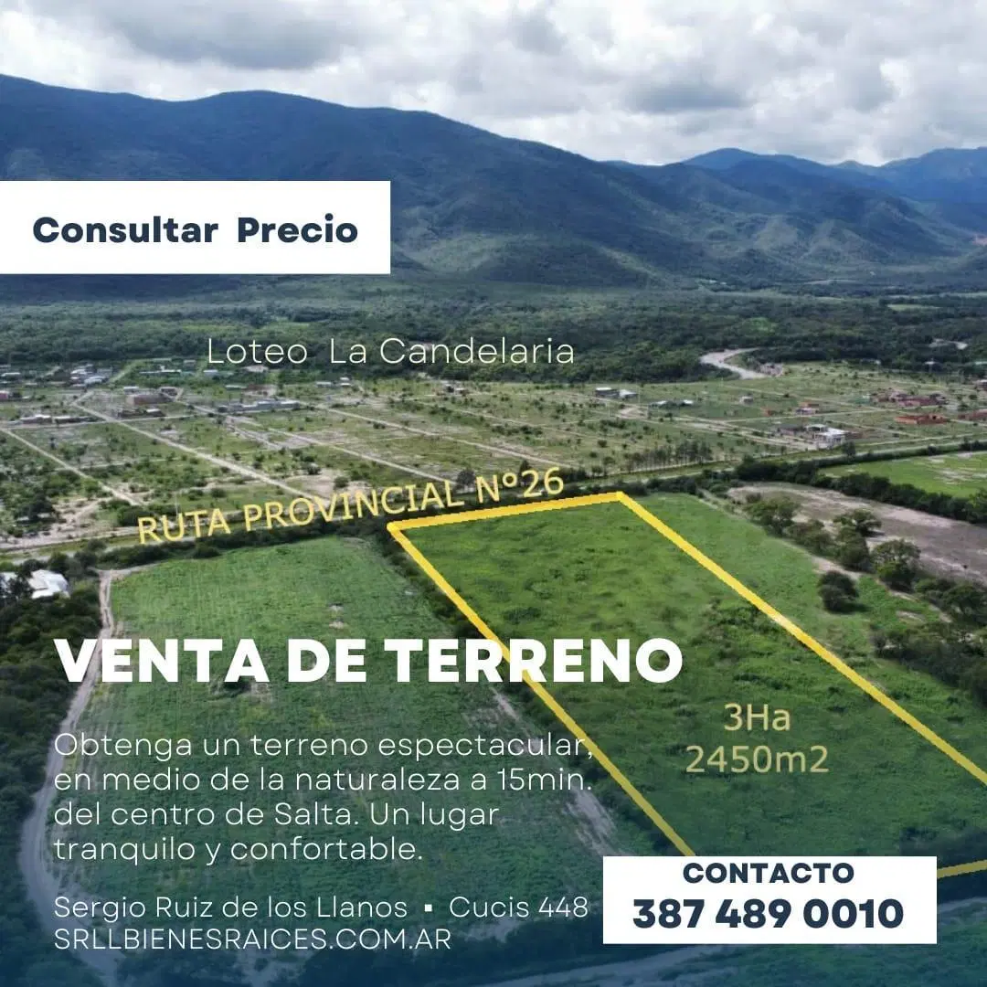 Terreno en  venta zona La Isla. Ruta 26 km 12 2
