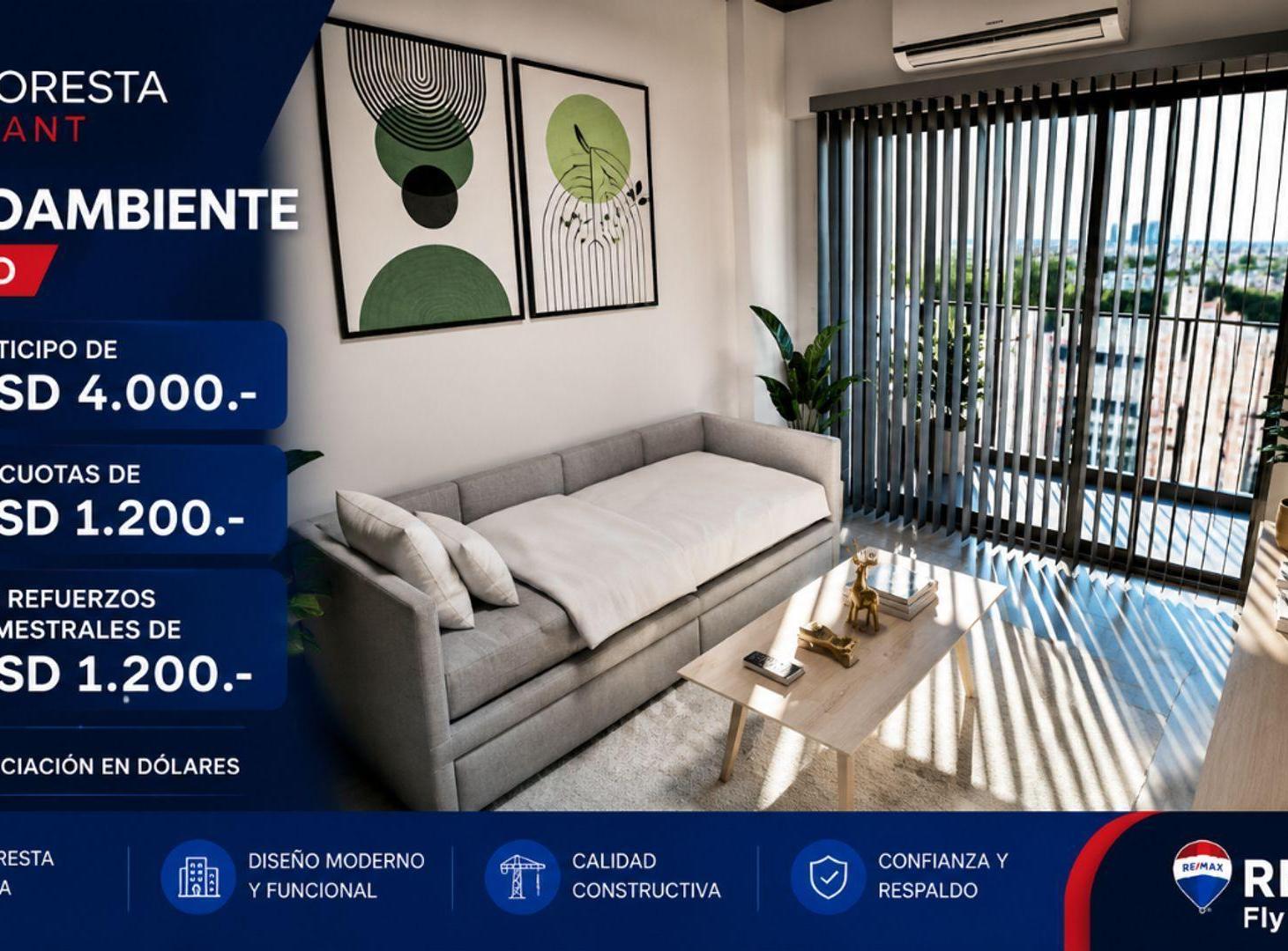 Foto de VENTA DPTO MONOAMB POZO FLORESTA ANTICIPO Y CUOTAS, imagen 2