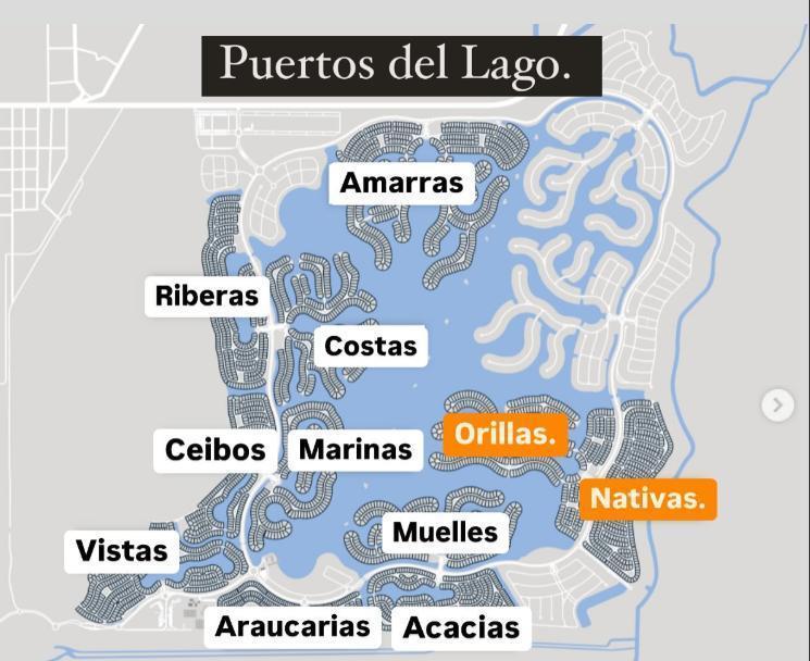 Lote frente al lago en Marinas, Puertos del Lago
