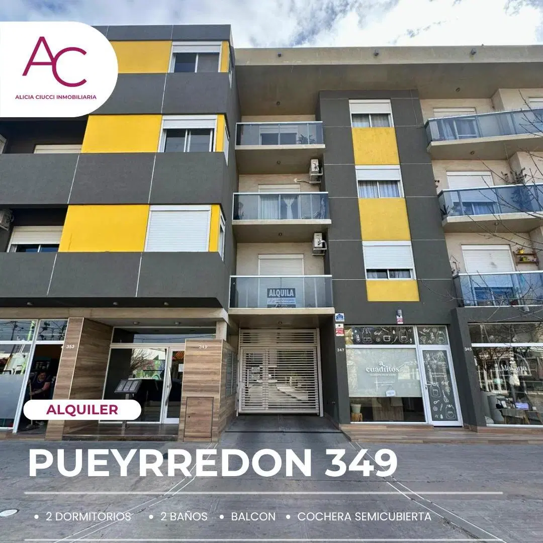 Departamento en alquiler! En calle PUEYRREDON 349 2