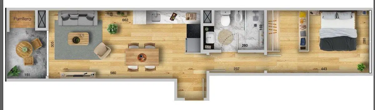 Venta en Pozo 1 dormitorio Av. Millan Prado. 3