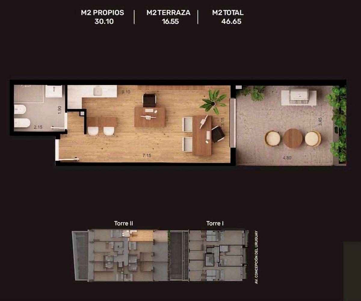 Foto de VENTA MONOAMBIENTE MALVIN SUR A ESTRENAR, imagen 5