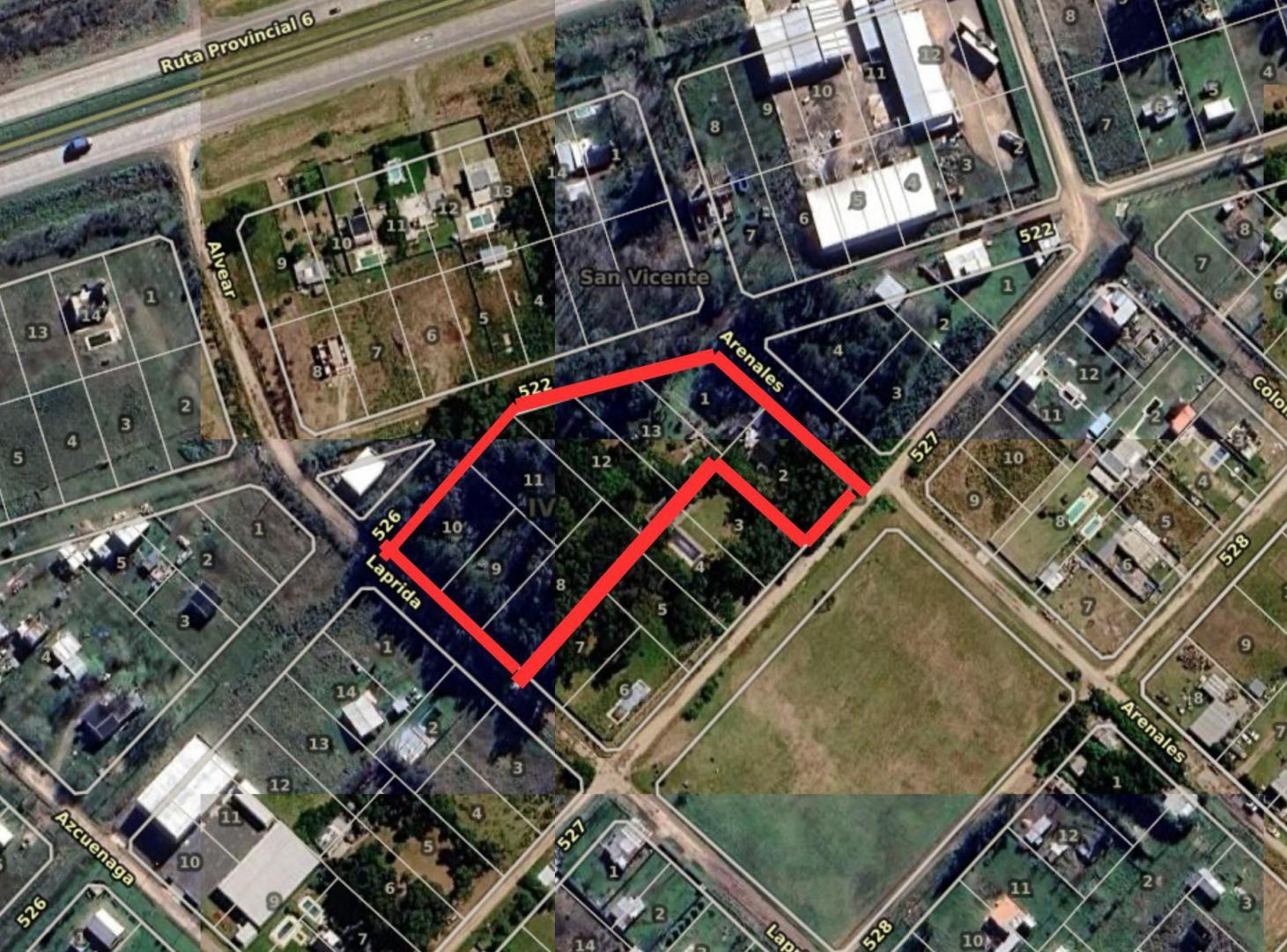 Venta fraccion para loteo o proyecto inmobiliario. San Vicente