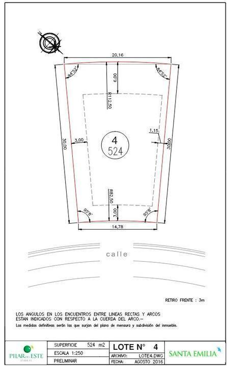 Venta Lote Santa Emilia, Pilar del Este