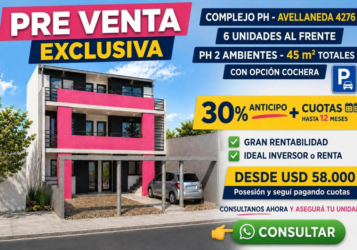 BRISA I | PH 2 Ambientes al Frente | Cocheras Opcionales | Entrega Oct. 2026 | Financiación Directa 2