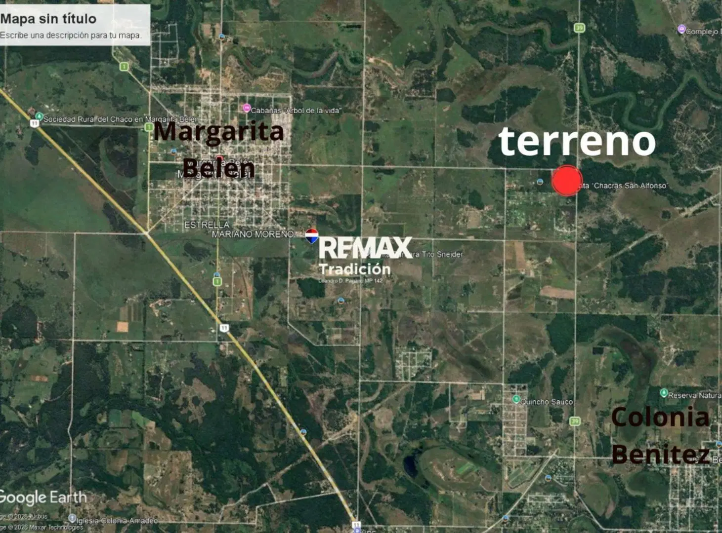 VENTA TERRENO 12.600 M2 COLONIA BENITEZ 7