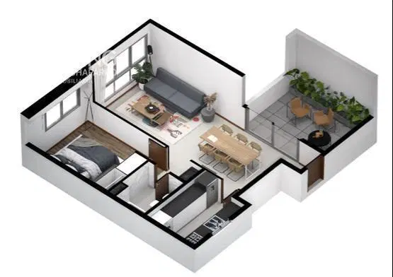 Departamento en pozo con terraza en venta en La Plata 3